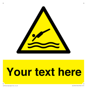 Custom Warning diving area